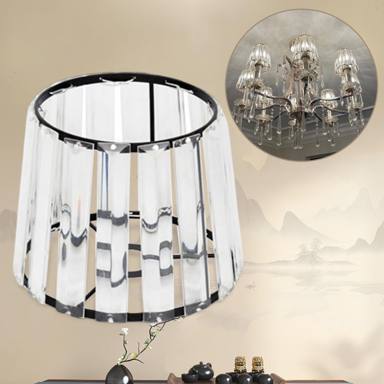 2Pcs Crystal Lampshade Chandelier Ceiling Fixture Lamp Shade Black