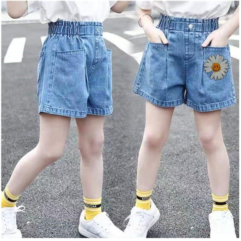 (QB3) Quần Short Phối Túi Phía Trước Đính Nút Dễ Thương Cho Bé Gái (110-160