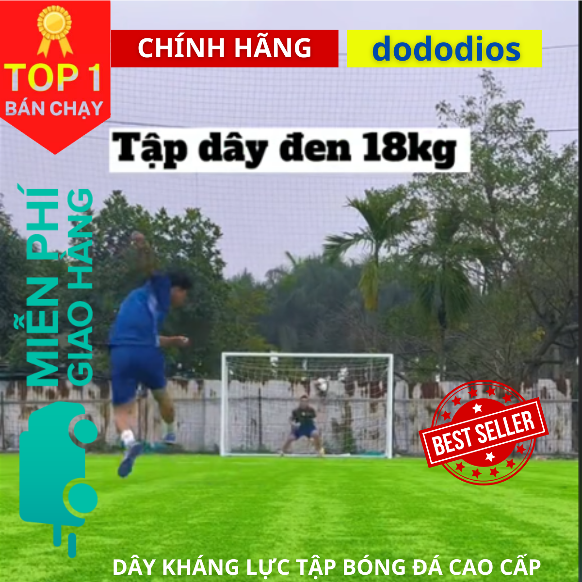 Dây kháng lực đá banh đá mạnh, dây kháng lực tập sút mạnh, dây kháng lực tập đá banh - Hàng Chính hãng - COMBO 5 Dây