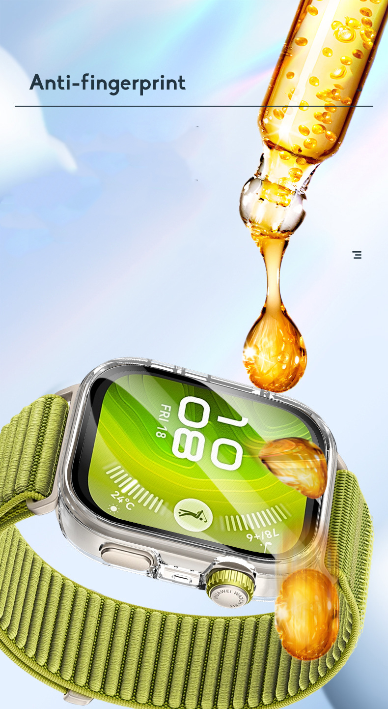 Ốp Case PC Mặt Kính Cường Lực chống va đập cho Huawei Watch Fit 4 / Huawei Watch Fit 4 Pro - Hàng Chính Hãng