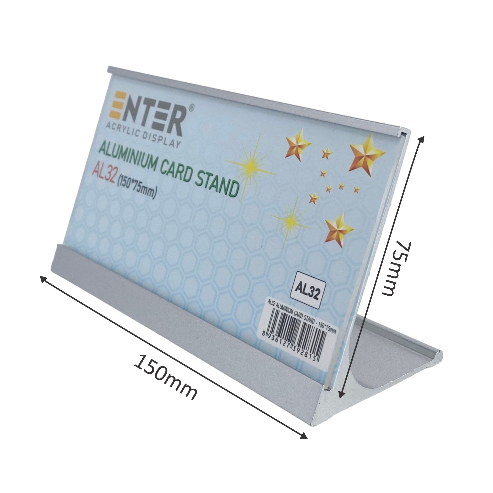 Bảng thông tin để bàn nhôm Enter AL32 150x75mm, Khung thông tin sản phẩm, Khung bảng giá, Kệ trưng bày để bàn