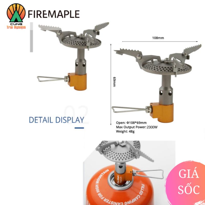 Bếp Gas Mini Titan Fire-Maple FMS-116T Siêu Nhẹ Tiện Lợi Chuyên Dụng Cho Du Lịch, Dã Ngoại Cắm Trại