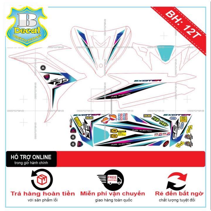 TEM RỜI EX 2011 KỈ NIỆM DÁN XE TRẮNG