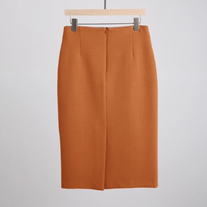 Chân Váy Công Sở New Design Thiết Kê Dáng Váy Xếp Ly Dài Qua Gối Ôm Body , Phối Nút Kiểu Mới, Vải Tốt Co Giãn CV0073