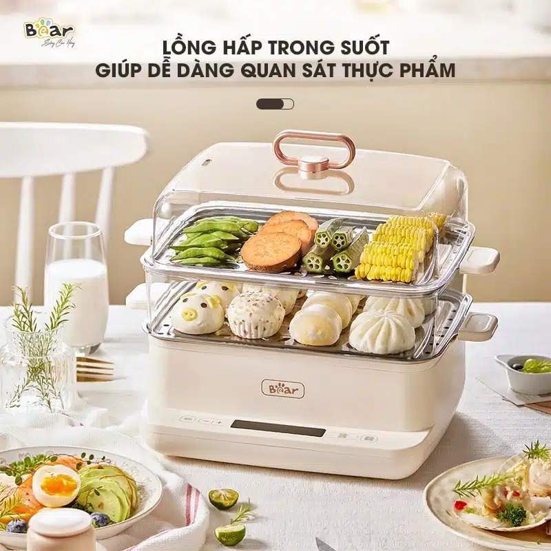 Nồi hấp 12 lít Bear SB-NH12L - Hàng Chính Hãng