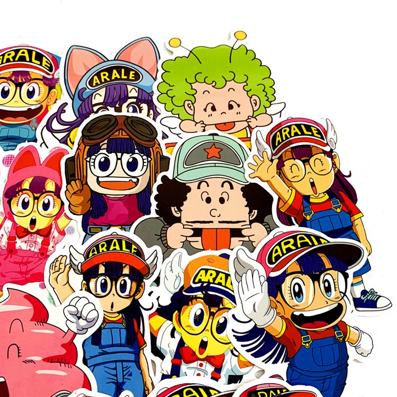 Sticker 24 miếng hình dán Arale - hàng nhập khẩu