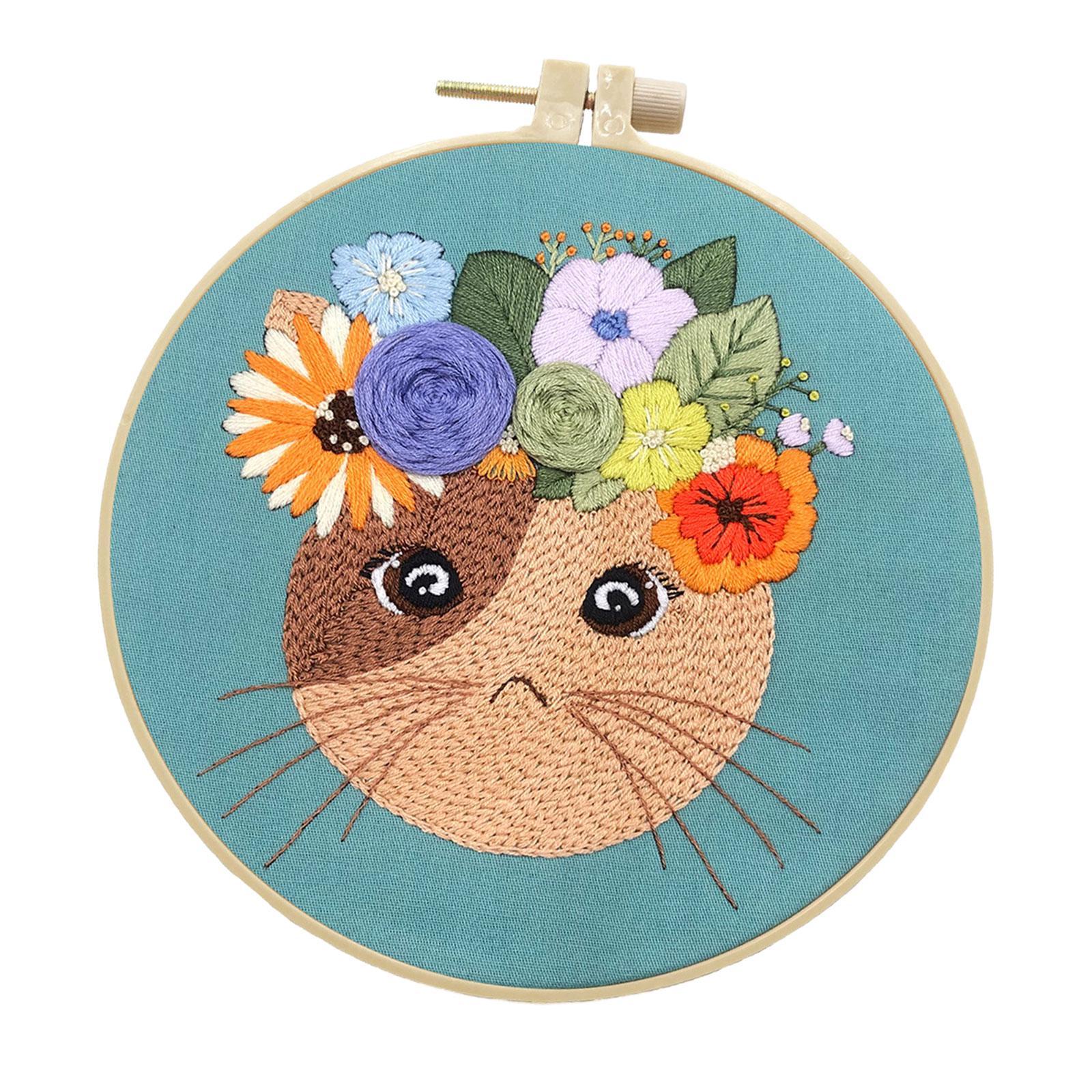 Embroidery Starter DIY with Embroidery Hoop Cross Stitch Home Decor Gift
