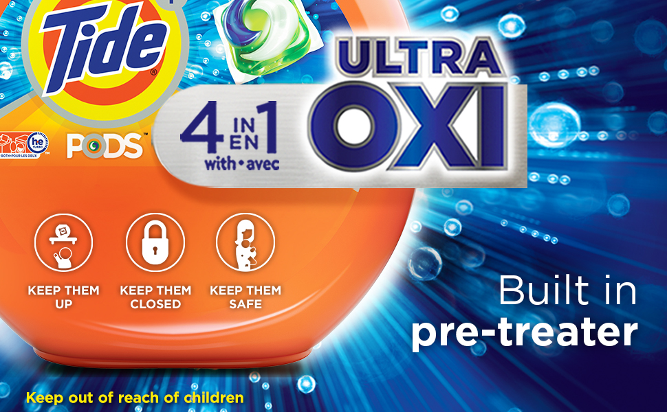 Viên giặt Tide Pod Ultra Oxi 4 in 1 104 Viên nhập Mỹ