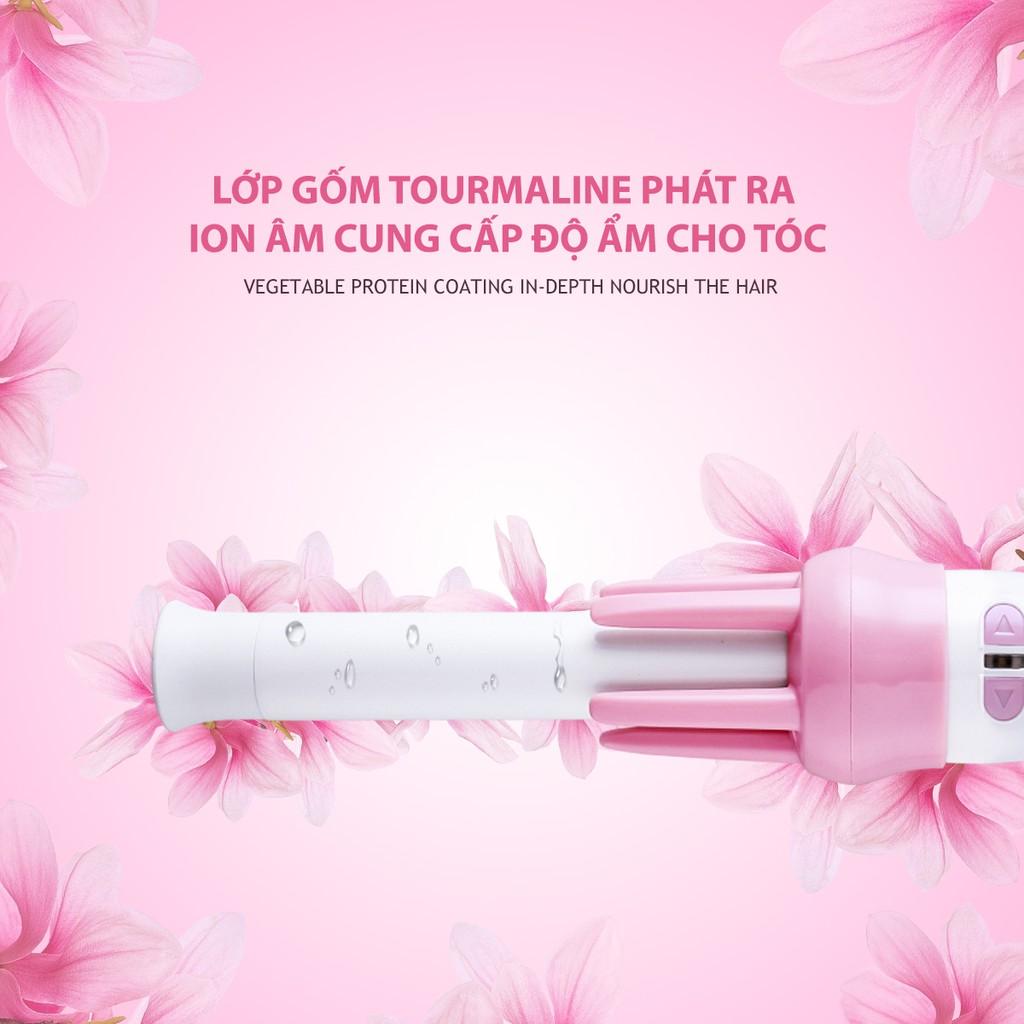 Máy uốn tóc tự động xoăn VIVID&amp;VOGUE®️ VAV022B/Màu Hồng, máy uốn tóc cầm tay có trục uốn 28mm-Hàng chính hãng