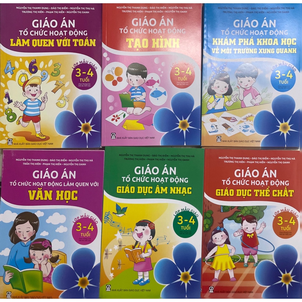 Combo 6 cuốn Giáo án tổ chức hoạt động lớp mấu giáo 3- 4 tuổi