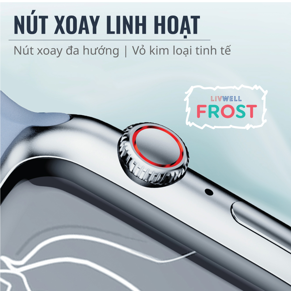 Đồng hồ thông minh LivWell Frost - Hàng Chính Hãng - Bảo Hành 12 Tháng 1 Đổi 1 - XÁM LẠNH