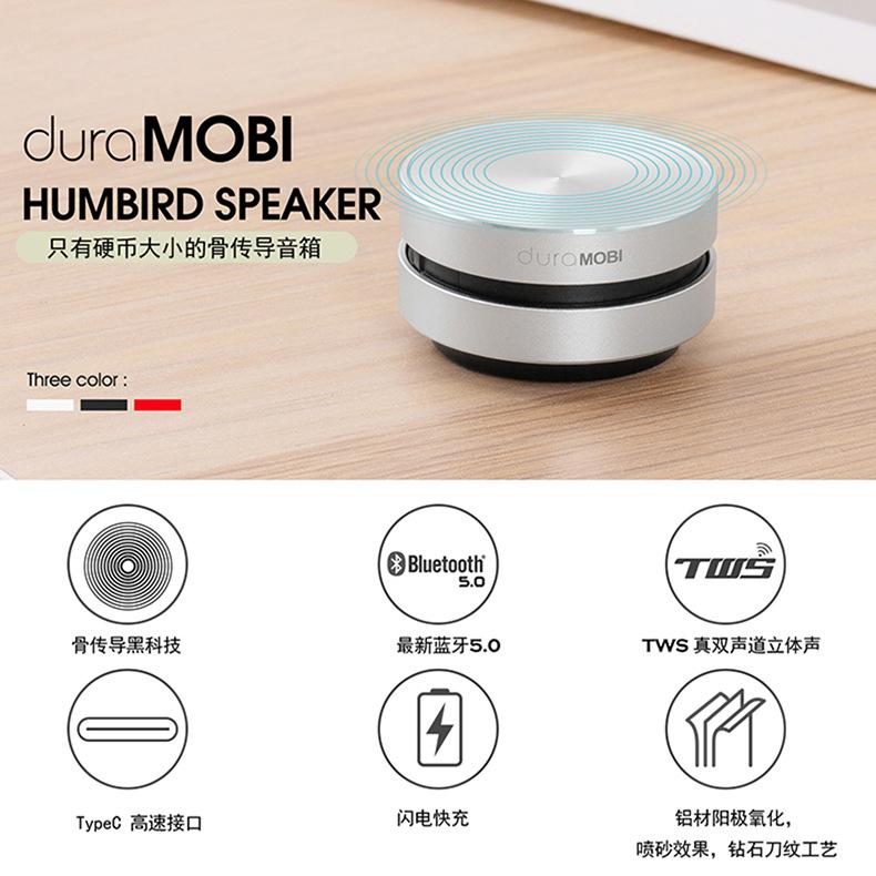 Adin Vibro loa mini di động sáng tạo hummingbird box bone dẫn truyền âm thanh bluetooth hộp âm thanh không dây tws Color: Silver Woofer Size/Full-Range Size: Other  Tweeter Size: Other