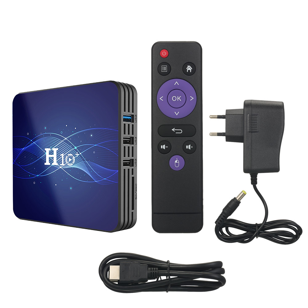 Hộp TV Box H10 Plus Android 9.0 4K trình phát HDR H.265 VP9 Quad-core 64 Bit băng tần kép EMMC 2.4G/5G