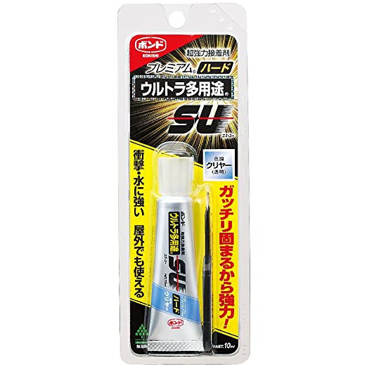 Keo dán Đa Năng Nhật Bản Dán thủy tinh, bê tông, gạch, đá, gỗ , nhựa cứng ULTRA SU HARD (CỨNG) 10ml #05140, chống thấm nước  (Hàng nội địa Nhật)