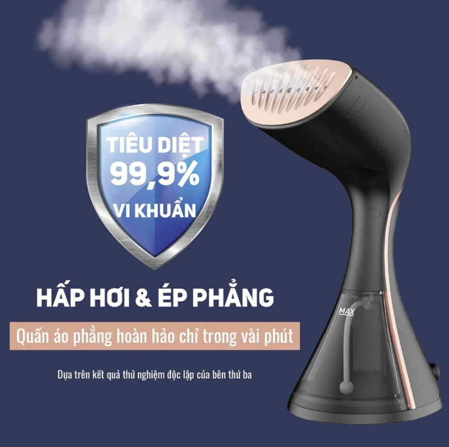 Bàn Là Hơi Nước Cầm Tay LEBENLANG LBR9725 - 2300W, Diệt Khuẩn 99.9% - Hàng Chính Hãng Bảo Hành 2 Năm