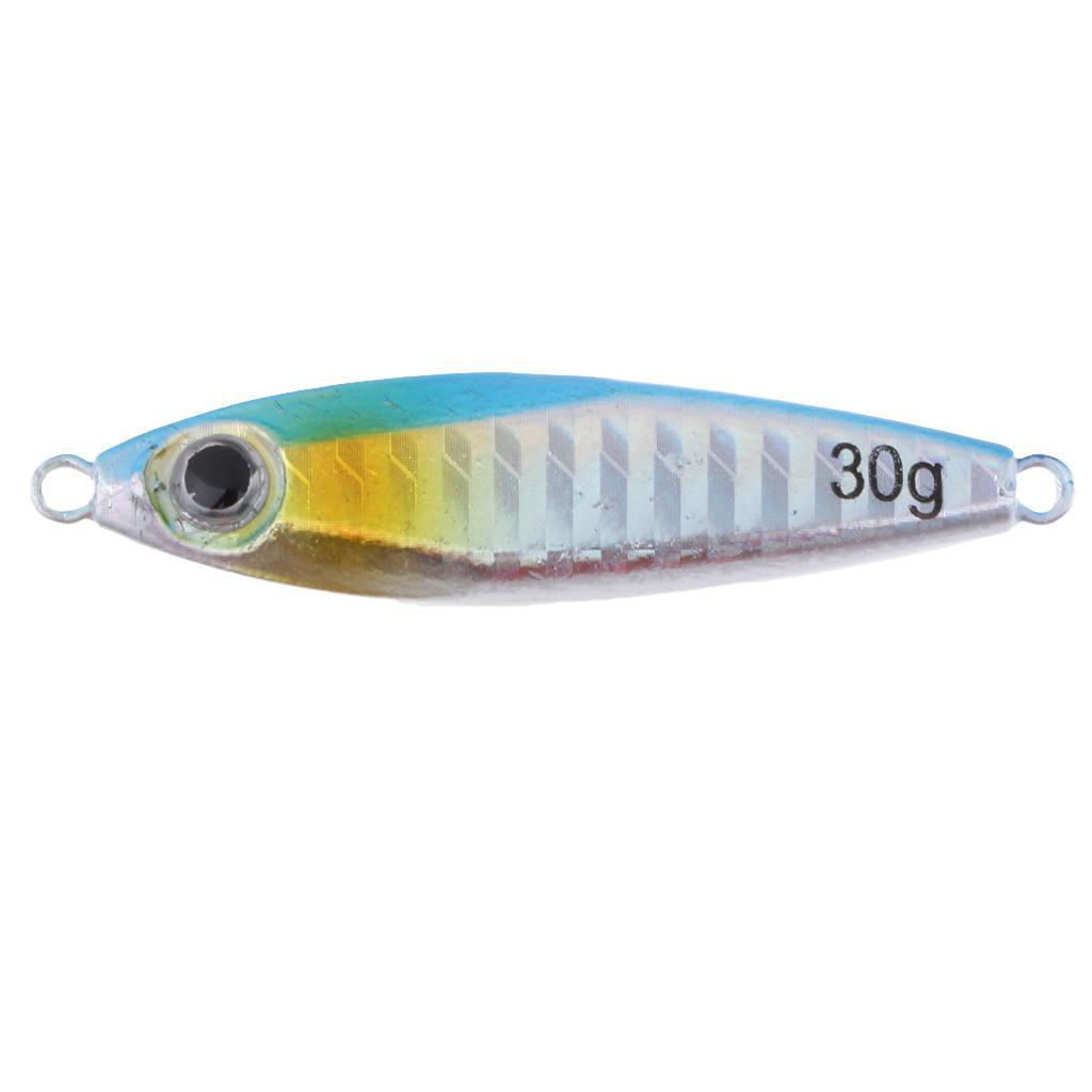 Metal Fishing Lure Jigging Iron Plate Micro Jig Hard Fishing Lures 30g 6CM