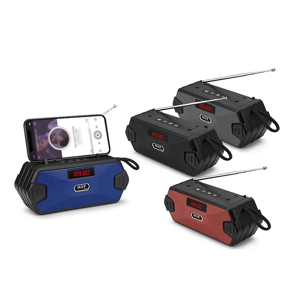 2021 Mới Di Động Không Dây V5.0 Loa Bluetooth Tương Thích Đài FM Ngoài Trời Bass Loa Loa Siêu Trầm TF USB Cột loa Color: Blue