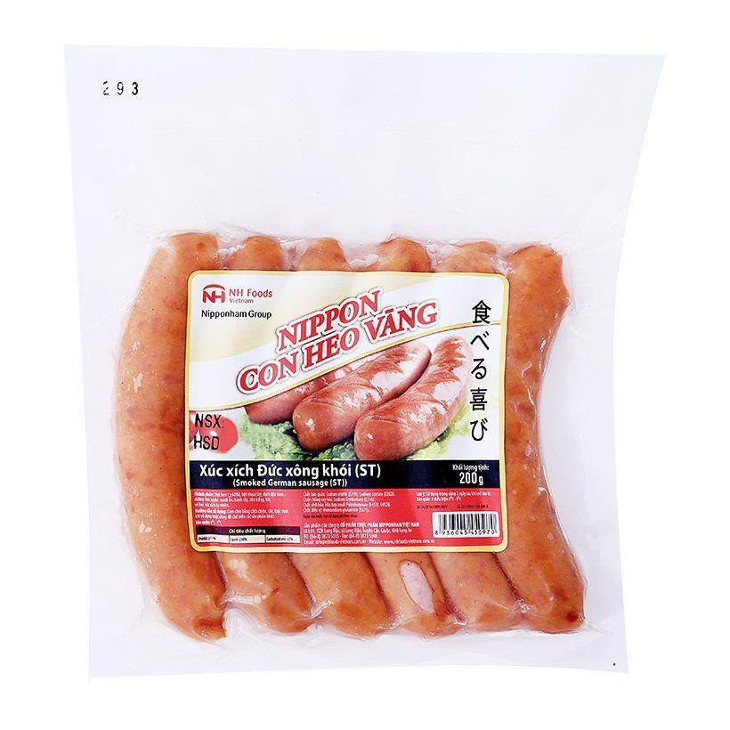 Xúc xích Đức xông khói Nippon Con Heo Vàng NH Foods gói 200g - 8936045450970