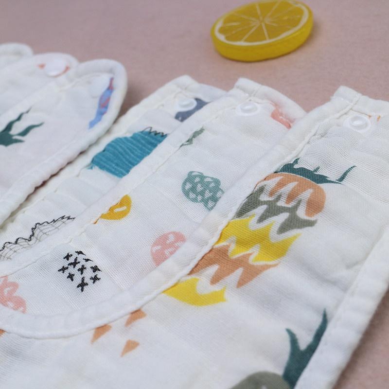 Yếm ăn dặm chữ U cotton 8 lớp
