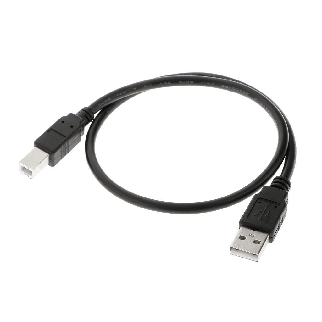 0.5M USB Cable Wire Printer Lead A TO B Male High Speed 2.0 Data Cord Black