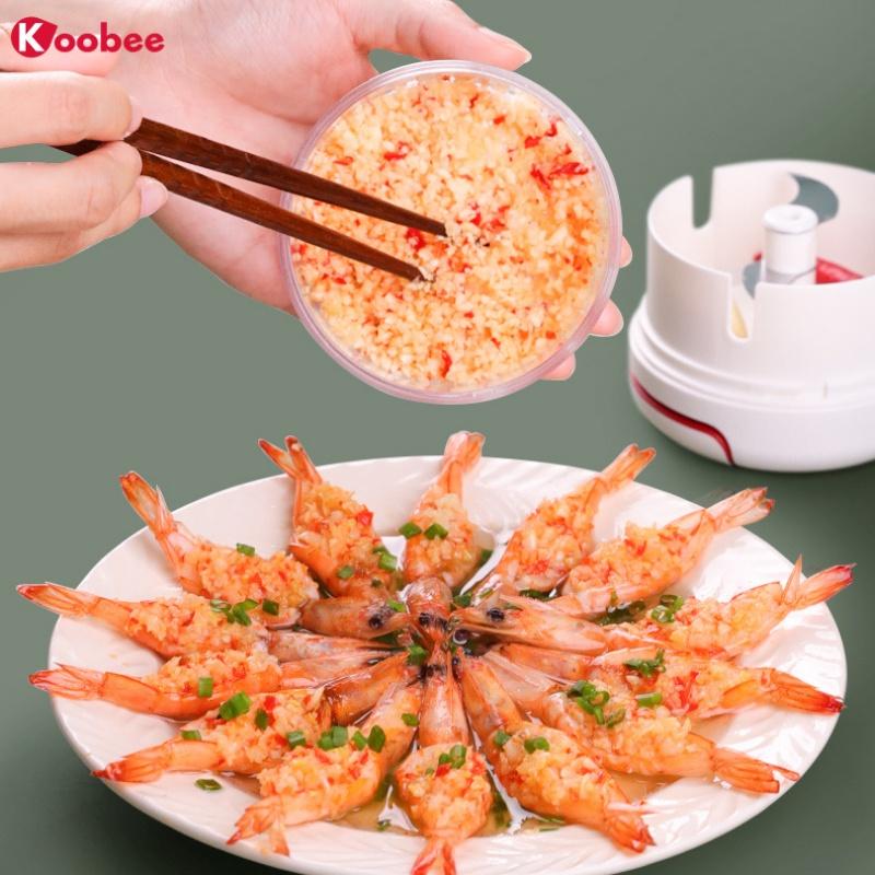 Máy xay tỏi ớt cầm tay Mini Food Chopper 2 lưỡi chính hãng, Dụng cụ xay tỏi ớt, thực phẩm đa năng KOOBEE