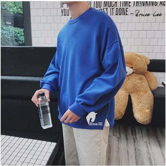 Áo Sweater Nỉ Unisex Dài Tay Basic Phong Cách Hàn Quốc