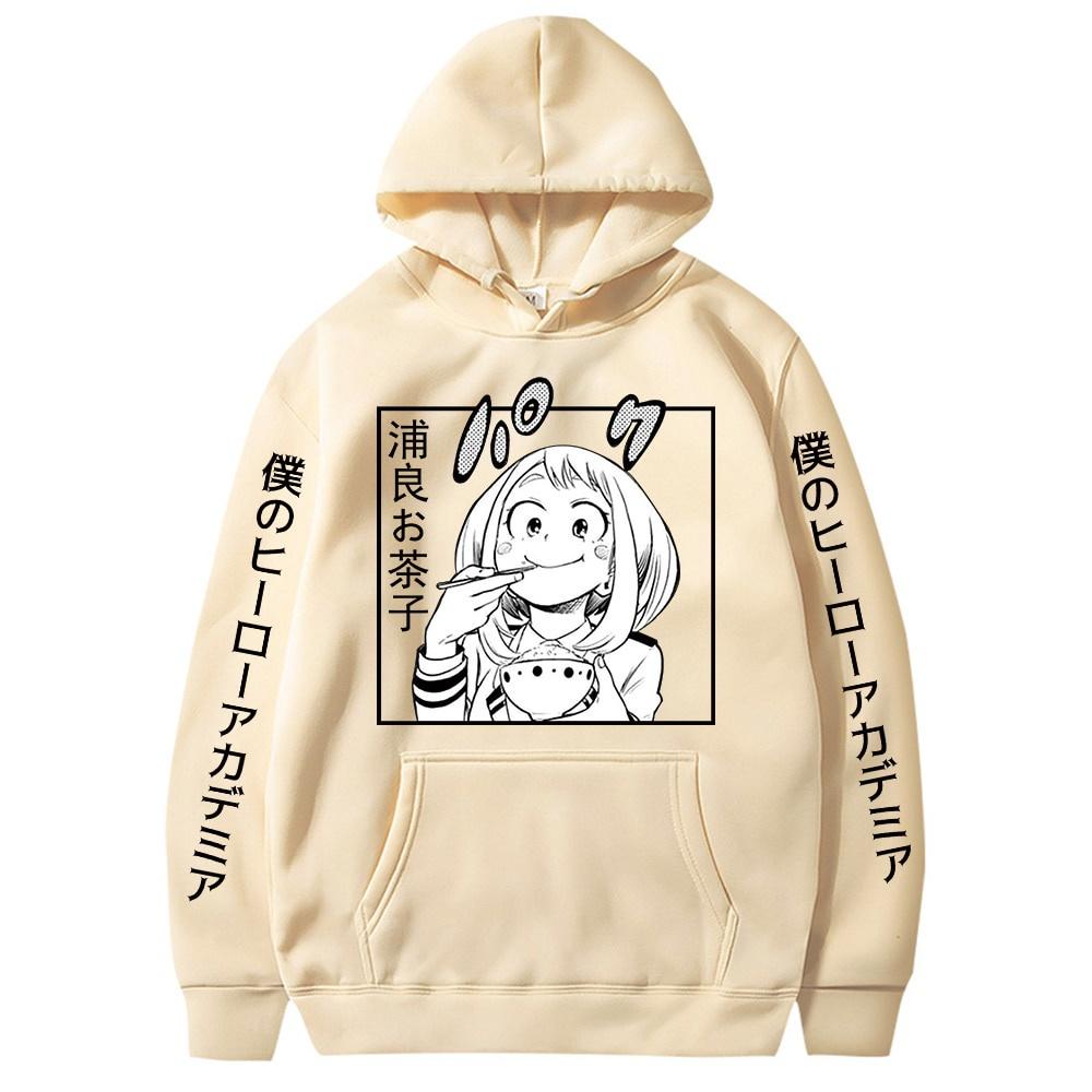 Áo Hoodie Chui Đầu In Hình Anime My Hero Academia Ochaco Uraraka Cho Nam Và Nữ