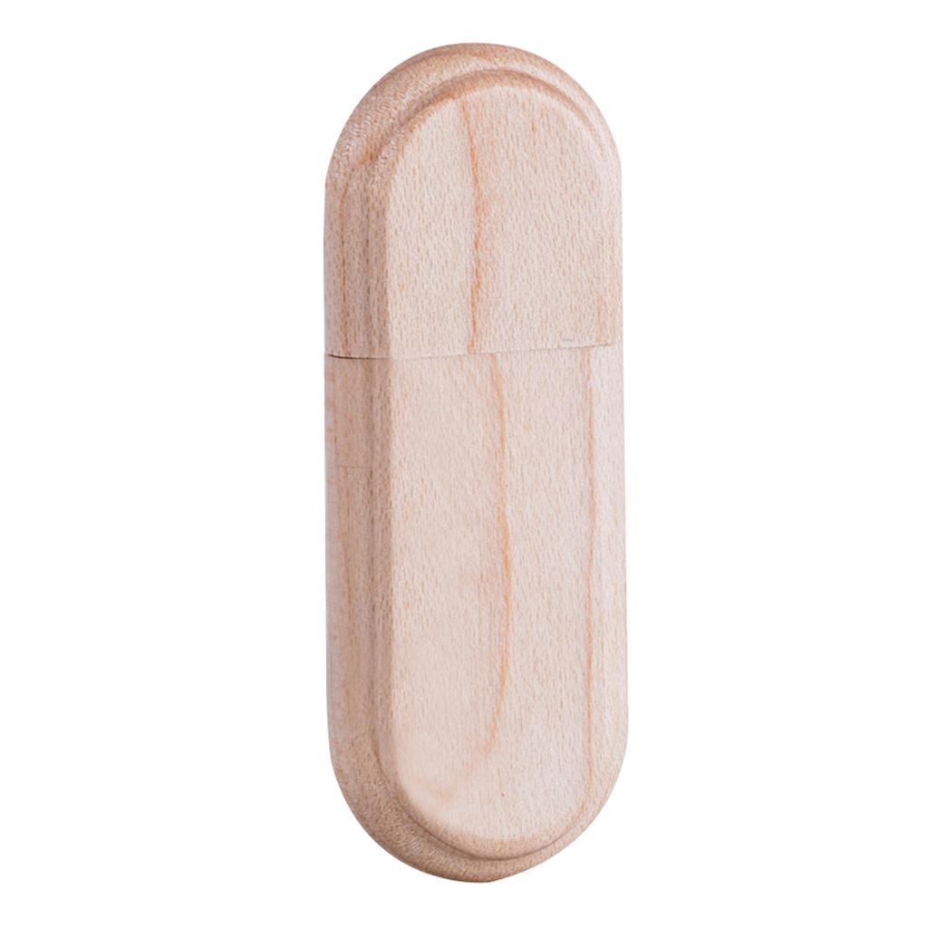 Wood Oval USB 2.0 Memory Stick Flash Drive  for Laptop Computer