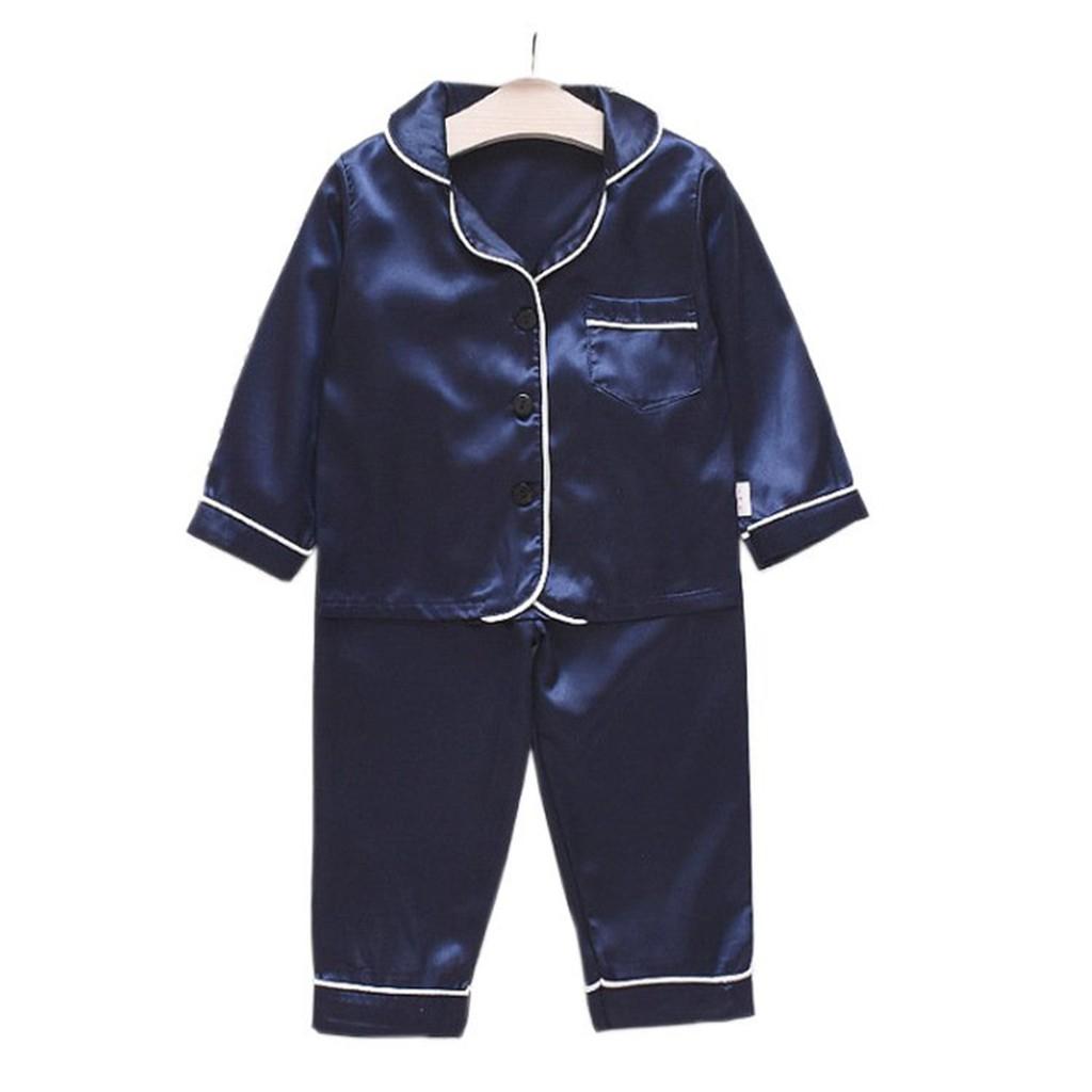Bộ Pijama Lụa Dài Tay Cho Bé Từ 6-28kg SUMO KIDS, Bộ Lụa Mặc Đi Ngủ Hay Đi Chơi Đều Xinh