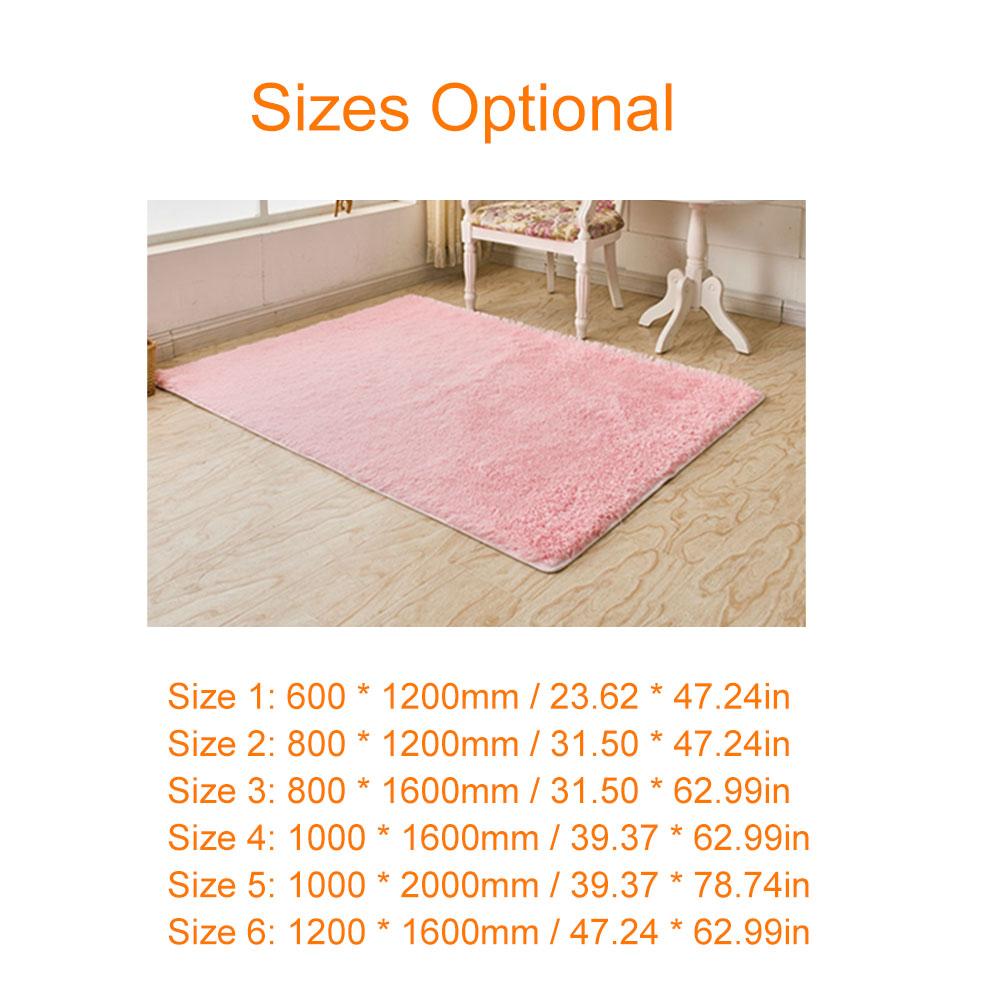 Tấm thảm trải sàn siêu mềm mịn hình chữ nhật, thiết kế đáy chống trượt, trang trí nội thất hoàn hảo