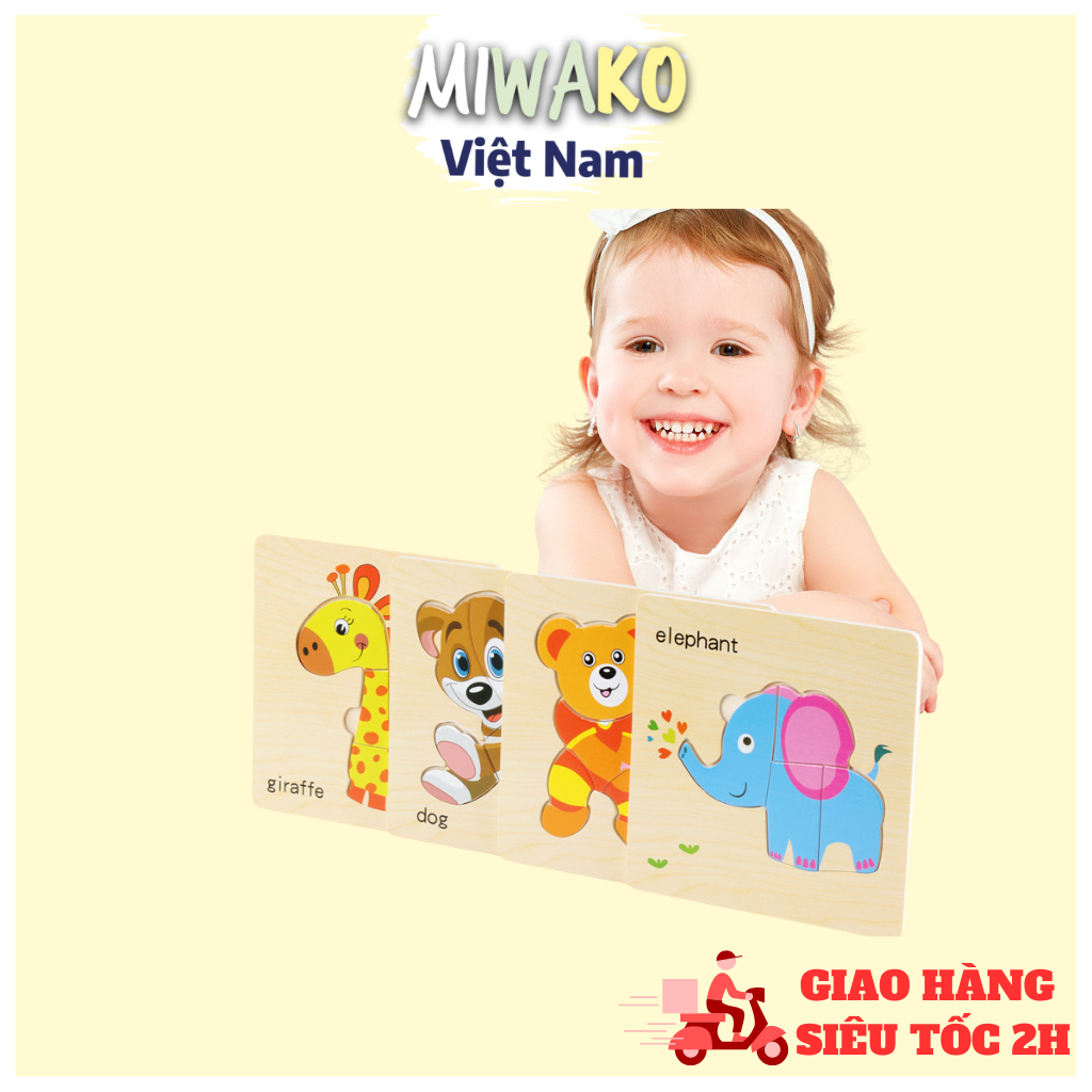 Bảng ghép hình gỗ cho bé