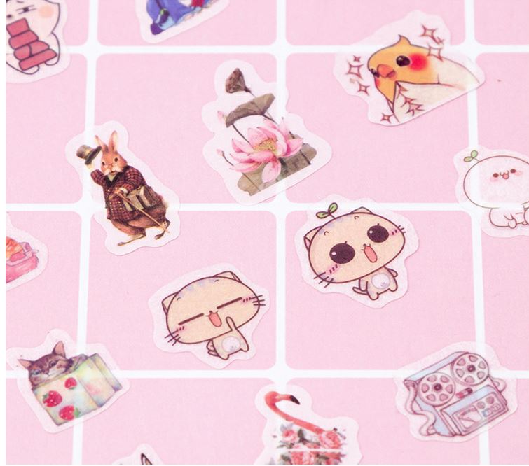 32 Miếng Sticker Dán Trang Trí Totoro- Mèo