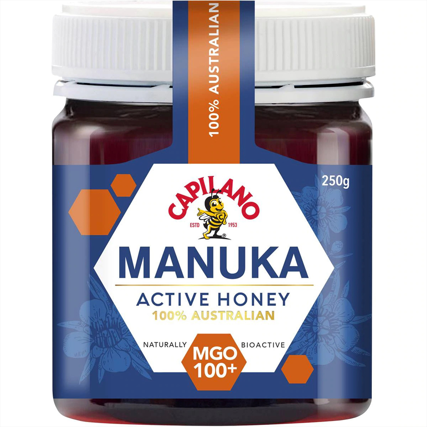 Hình ảnh Mật ong Manuka Capilano Active Honey MGO 100+ giúp kháng khuẩn, tăng sức đề kháng, giảm ho, tốt cho hệ tiêu hóa - QuaTangMe Extaste