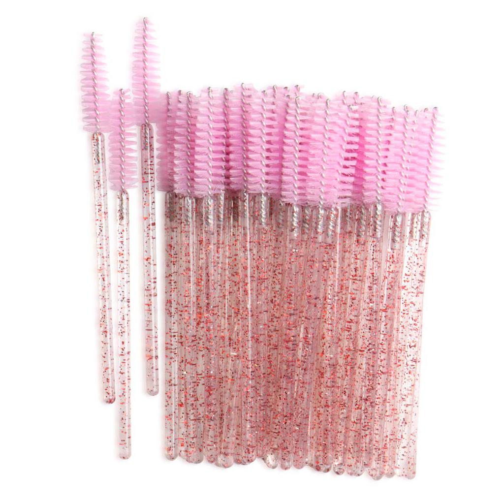 200-pack Eyelash Brush Disposable Mascara Wands Crystal Applicators
