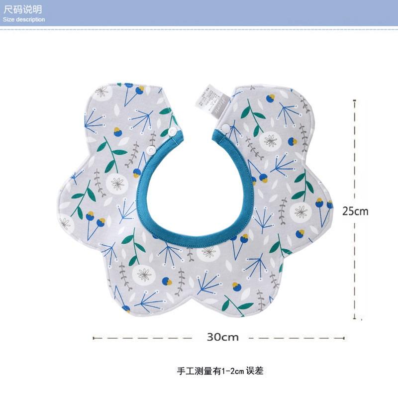 Khăn yếm hoa tròn cho bé siêu xinh