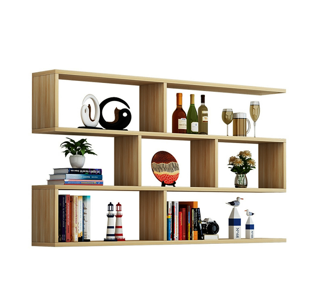 Kệ sách treo tường - Kệ gỗ trang trí 3 tầng dài 120cm x rộng 75cm x sâu 20cm