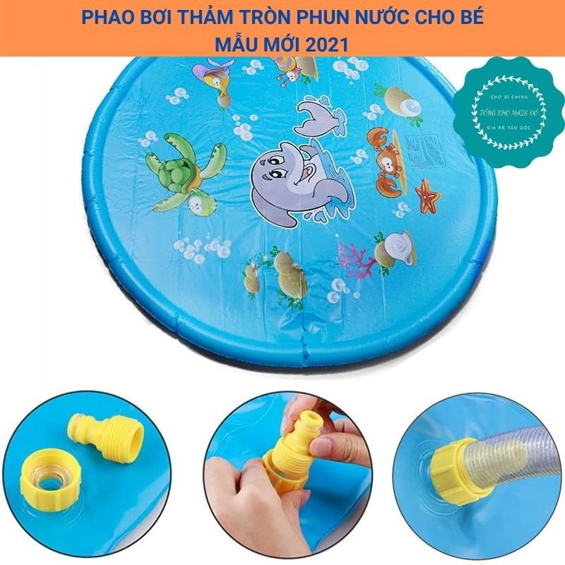 Bể bơi phao tròn phun nước ngoài trời 170cm