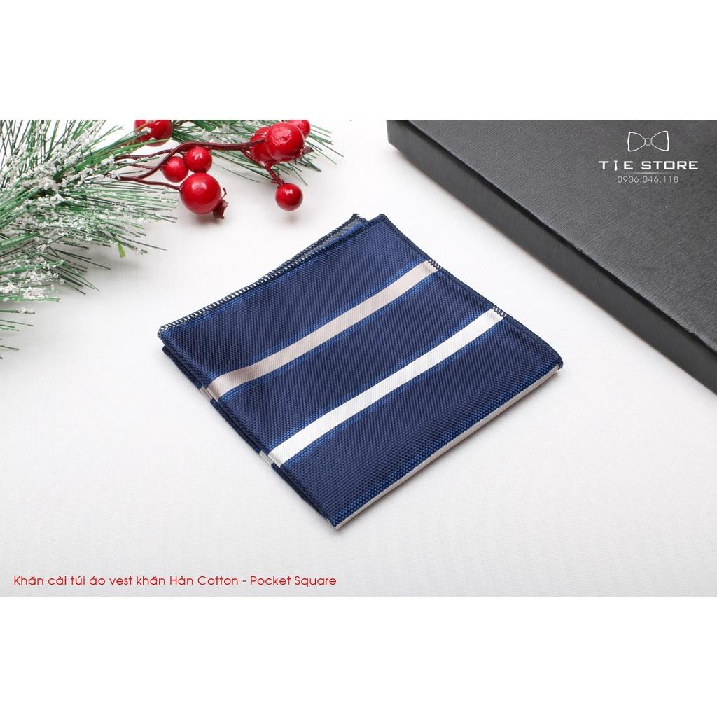 Khăn Cài Túi Áo Vest - Pocket Square, phụ kiện lịch lãm, nhiều mẫu kẻ
