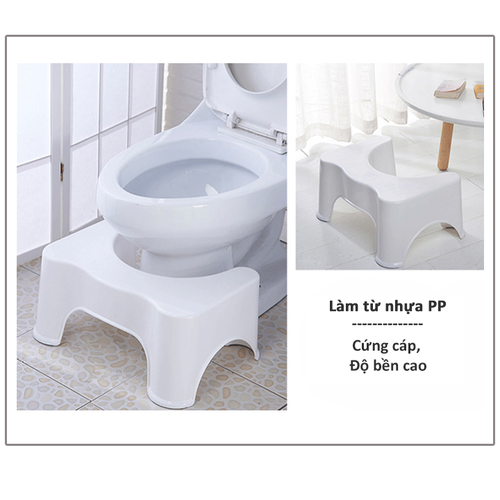 Ghế Kê Chân Toilet Chống Táo Bón Ngăn Ngừa Các Bệnh Tiêu Hóa Khi Đi Vệ Sinh - Hàng Chính Hãng MINIIN