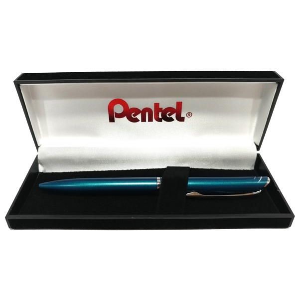 Bút Bi Kim Loại Nắp Vặn Cao Cấp Energel Xanh Rêu Mực Xanh - Pentel Bl2007S-C