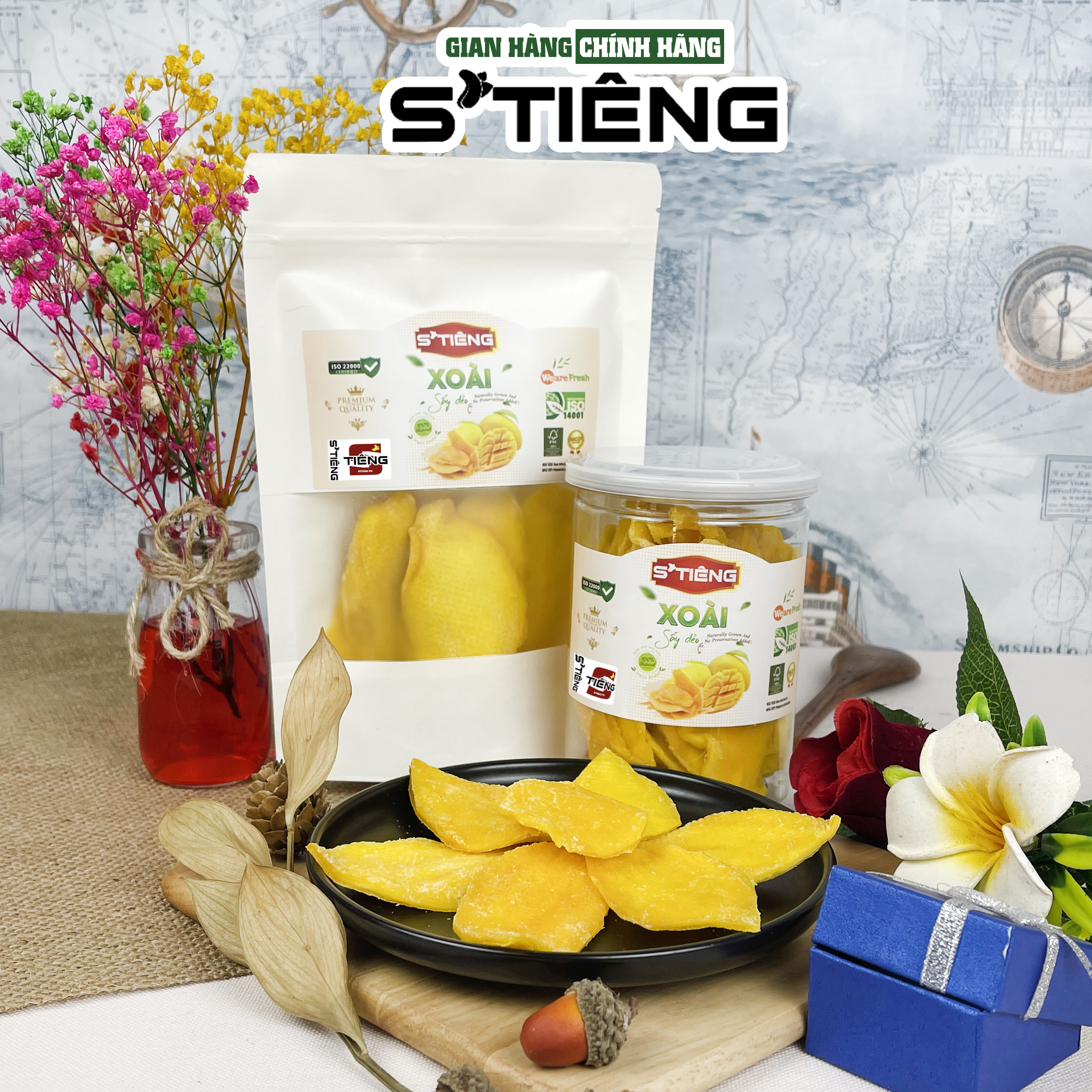 500Gr Xoài Sấy Dẻo Nguyên Miếng Loại 1