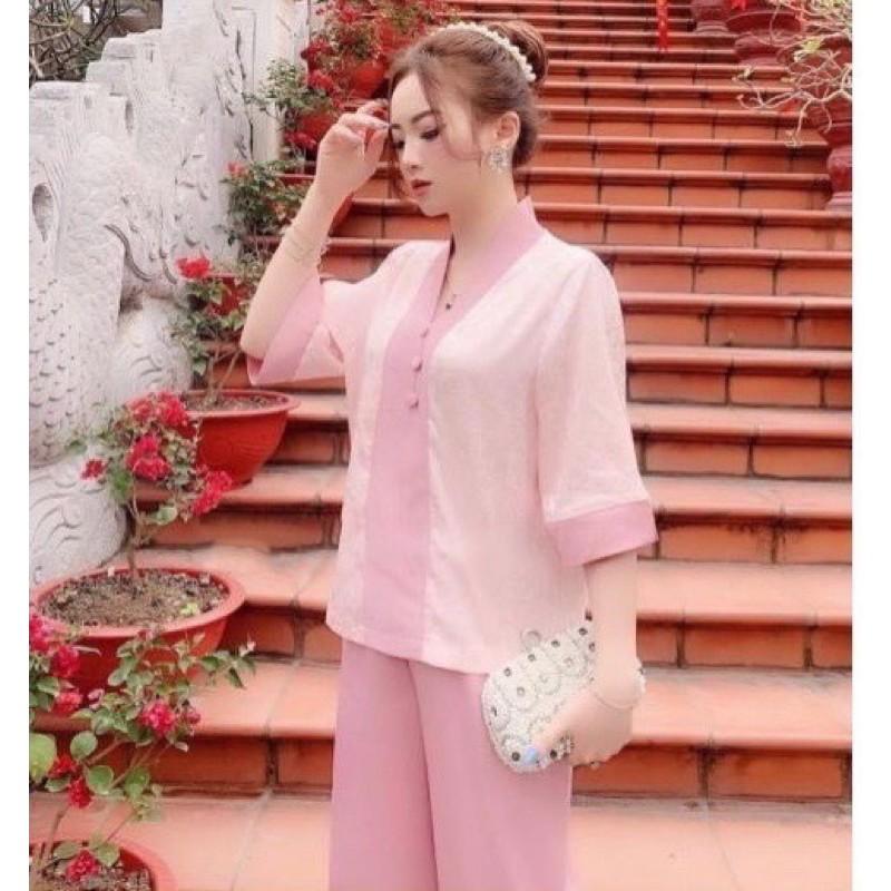 Đồ Lam Đi Chùa # Bà Lai Gấm Và Lụa Pháp Cao Cấp# Quần Áo Nữ # Đồ Bộ