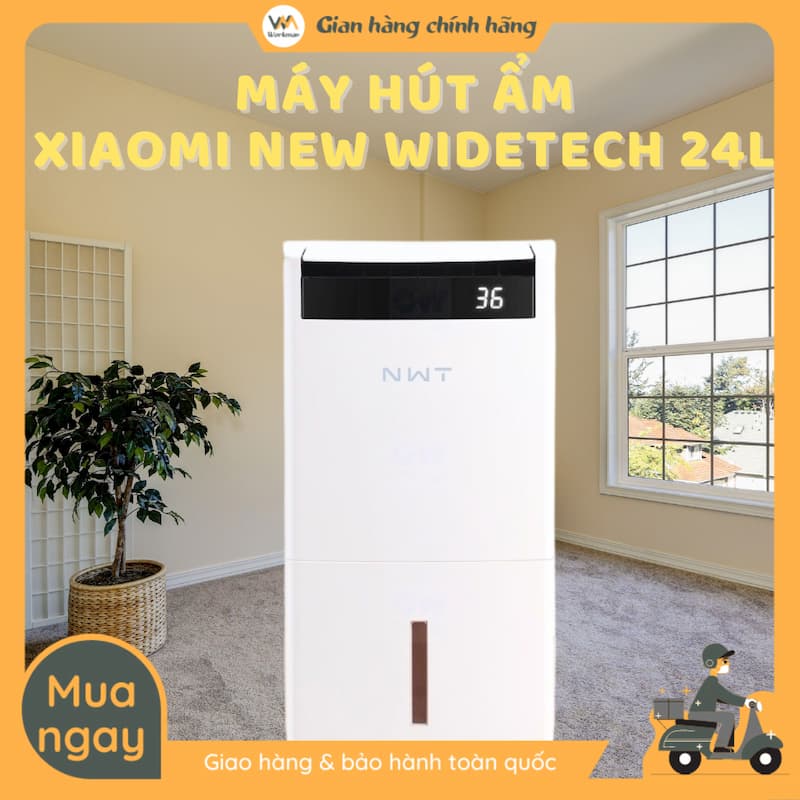 Máy hút ẩm thông minh Xiaomi New Widetech 24L – Cân bằng độ ẩm lý tưởng - Mẫu mới 2023