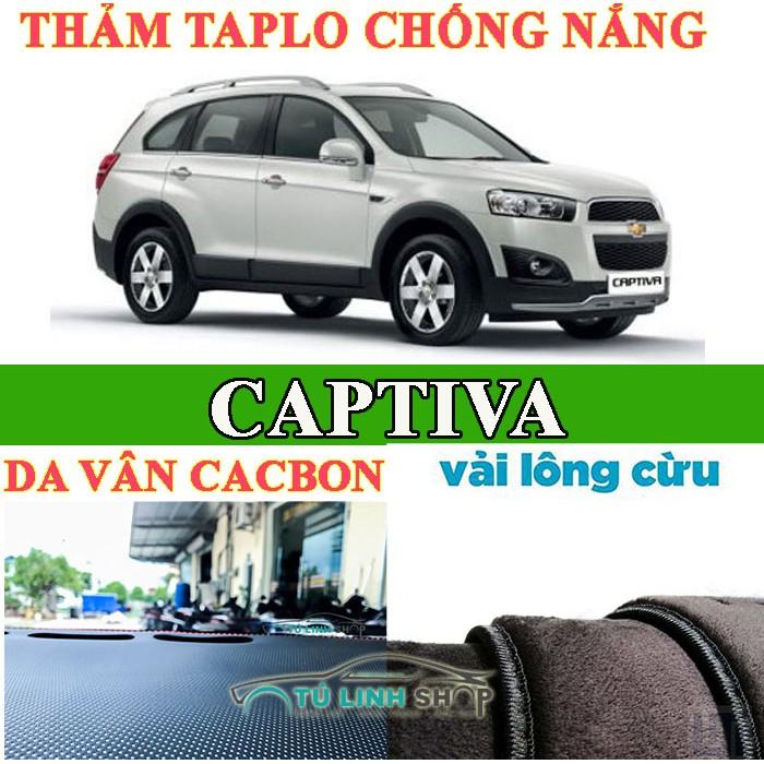 Thảm taplo cho xe CAPTIVA bằng lông Cừu 3 lớp hoặc Da Cacbon