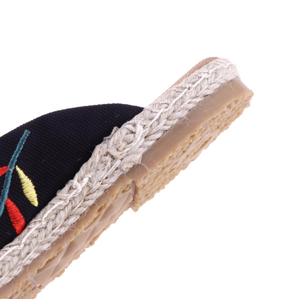Lady Womens Flat Espadrilles Mule Slipper Shoes Espadrille Slide Slippers Causal Slipper