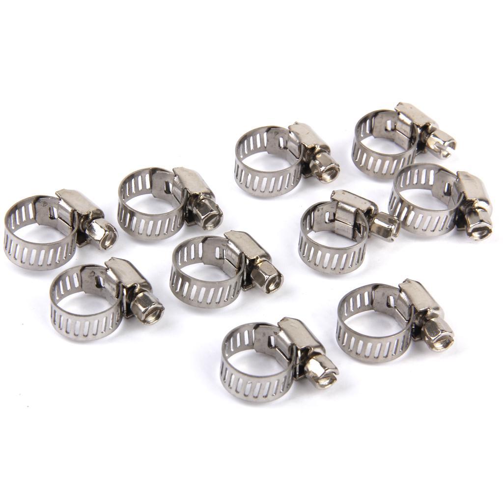 50PCS 5 Size Adjustable Fuel Line Jubilee Hose Spring Clamp Petrol Pipe Clip