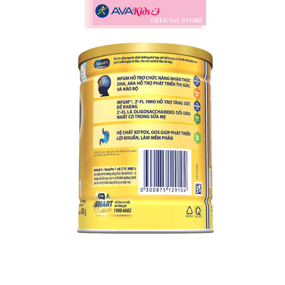Sữa bột Enfamil A+ Neuropro số 1 400g (0 - 6 tháng) - Hàng chính hãng
