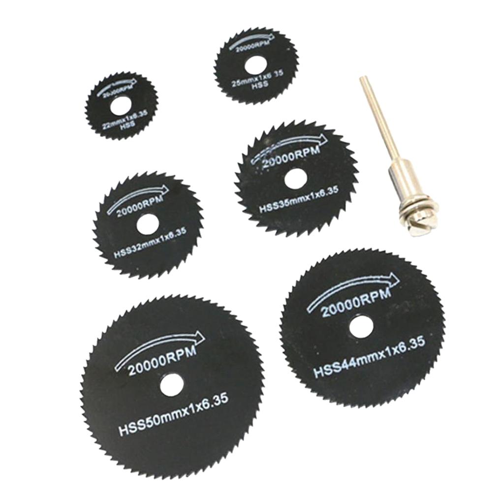7 Pieces HSS Circular Saw Cutting Disc Cut Off Wheels for Rotary Tool Black