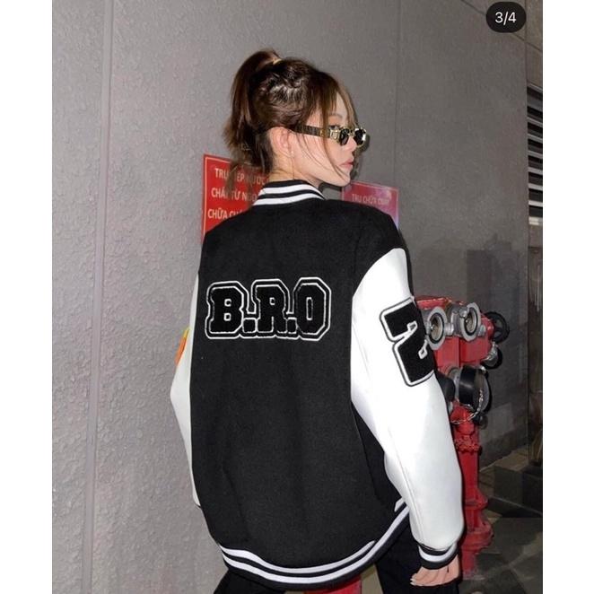 Áo Bomber Dù 2 Lớp In B.R.O Chất Đẹp️Áo Khoác Dù 2 Lớp Form Unisex Cá Tính, Áo Bomber Jacket Dù 2 Lớp Unisex Nam Nữ không bong tróc chất vải mịn không xù cam kết video kèm ảnh thật