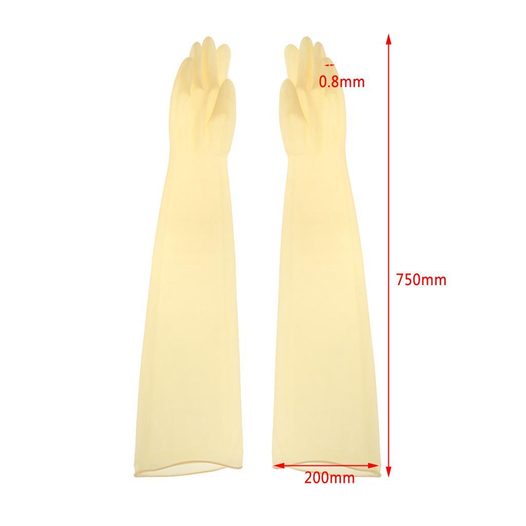 2 Pairs Of Durable 75cm Industrial Lab Anaerobie Glove Box Safety Work Gloves